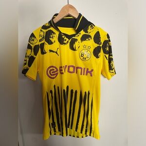 Puma Borussia Dortmund x KidSuper Soccer Jersey Yellow Black Men's Size Small